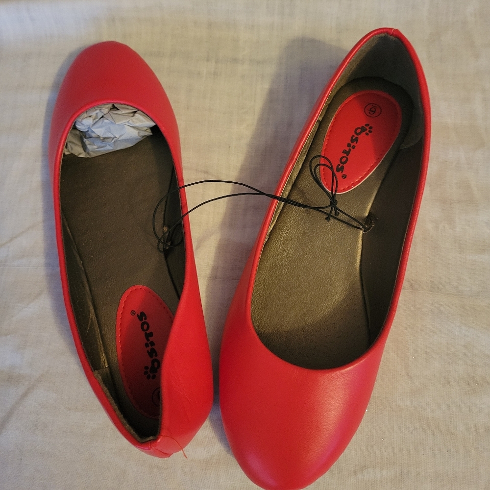Ositos Women's Red Ballet Flats